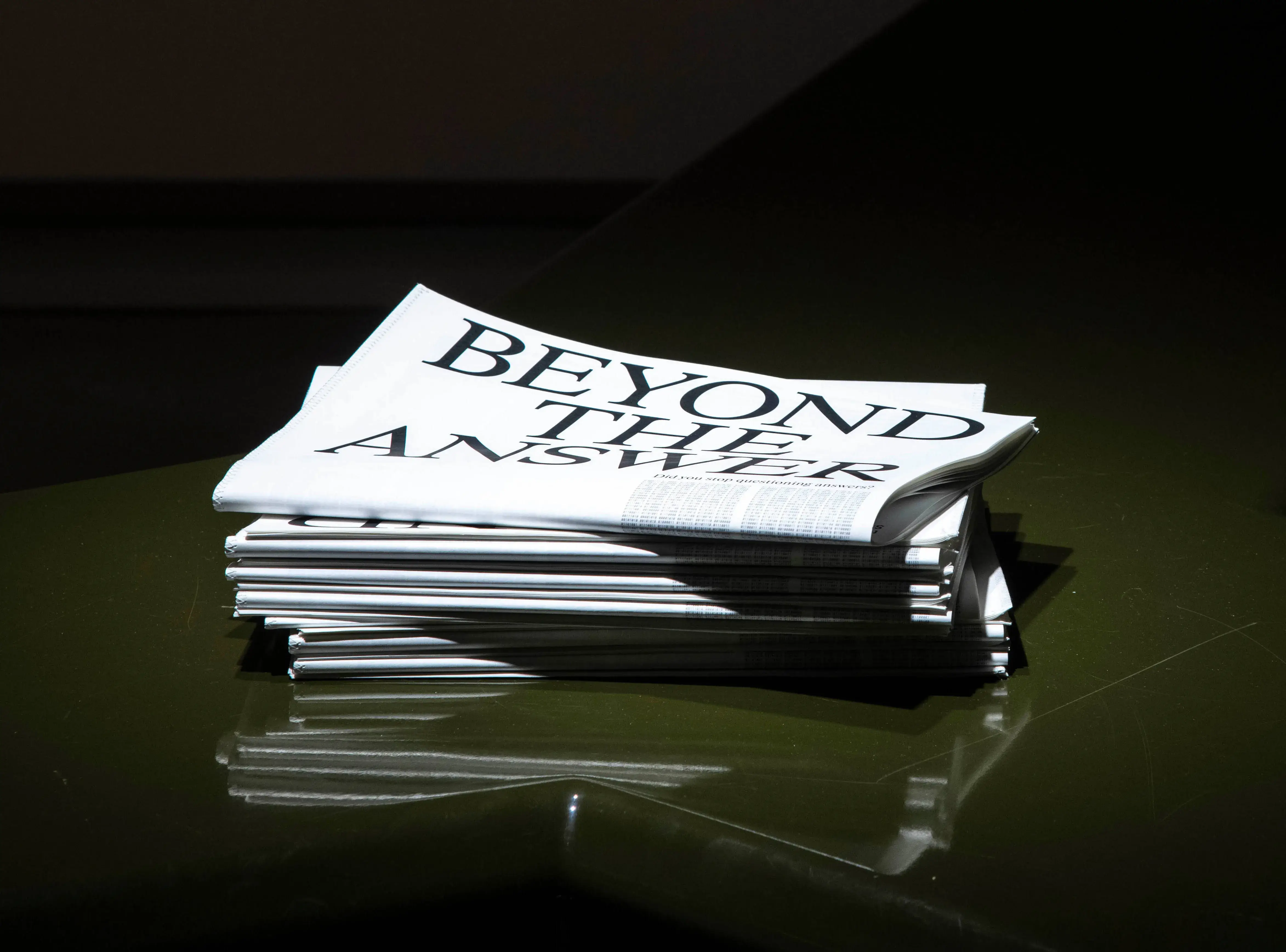 preview Newspaper format with title beyond the answer