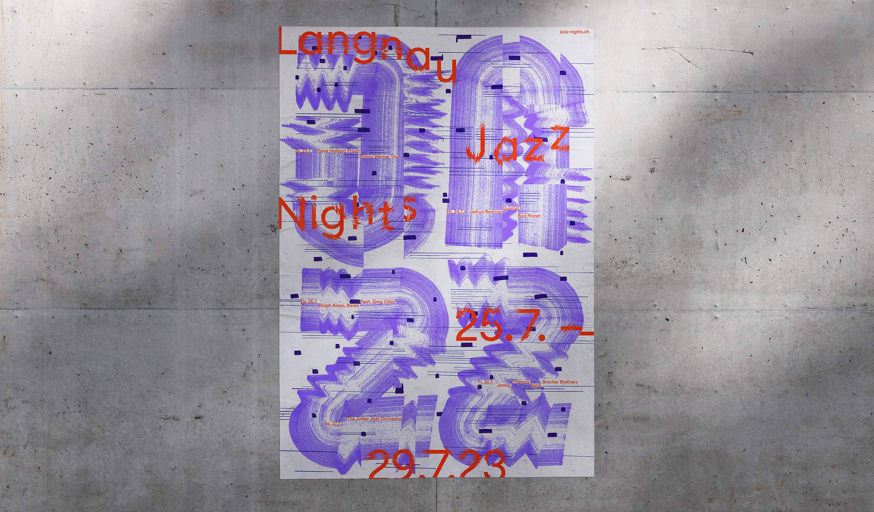 Langnau Jazz Nights poster on wall
