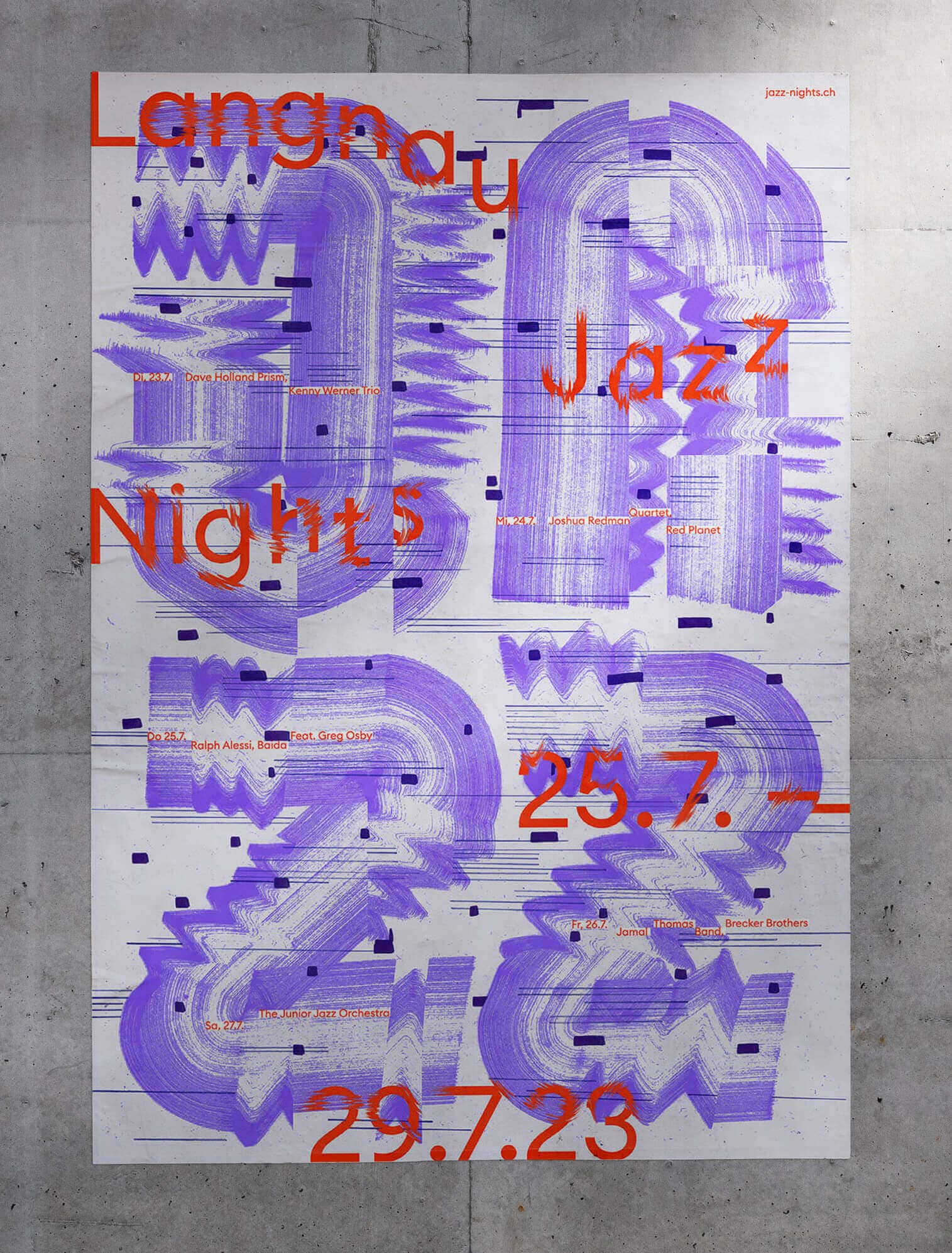 Langnau Jazz Nights poster on wall