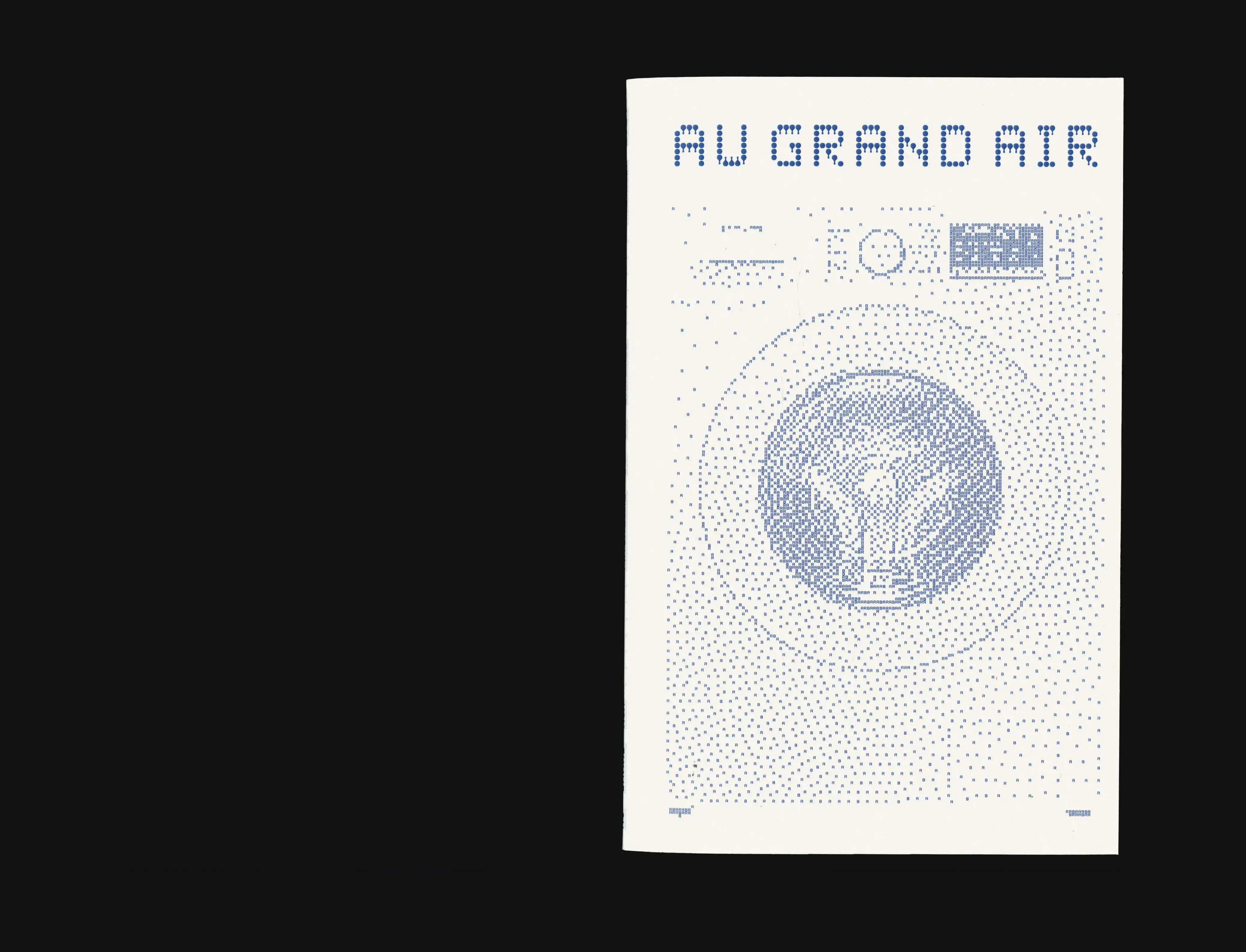 a washing machine made out of letters, magazine title: Au Grand Air