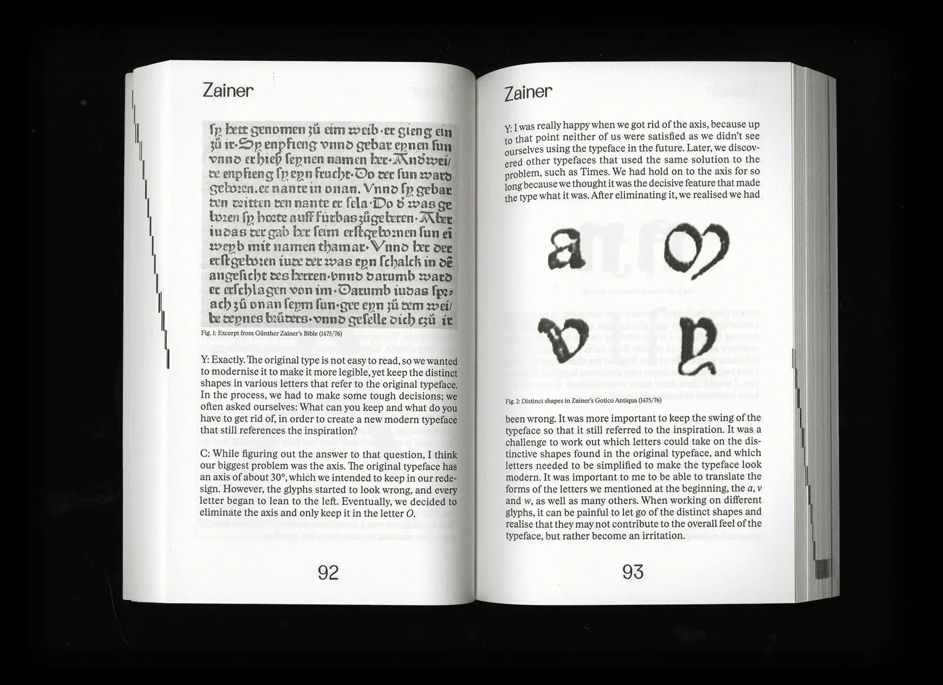 Zainer specimen, published in 'is every typeface a revival?' 