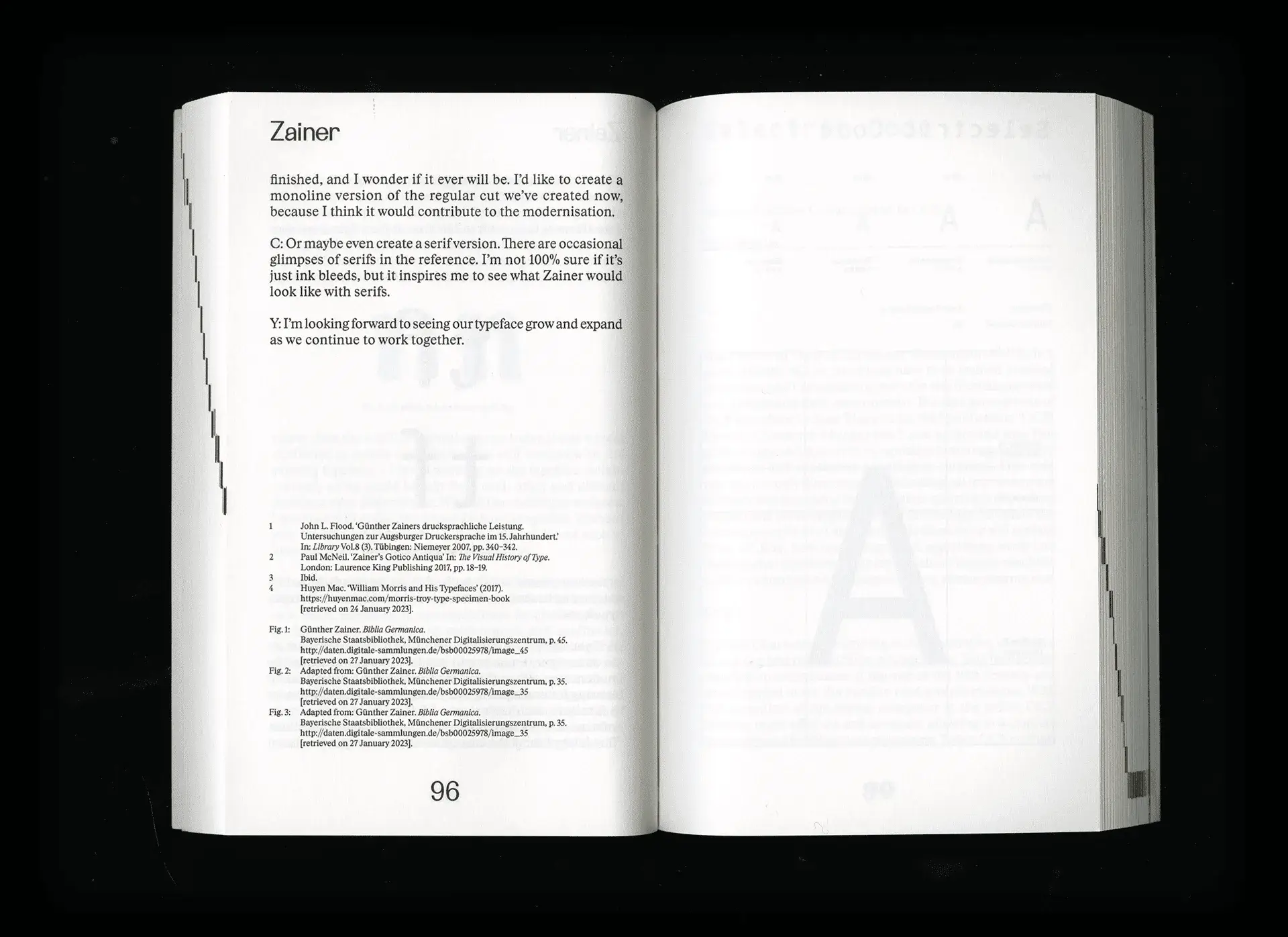 Zainer specimen, published in 'is every typeface a revival?' 